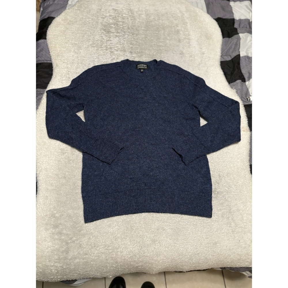 Banana Republic‎ J.C. Rennie Shetland Wool Crewneck Sweater Men's Medium Blue